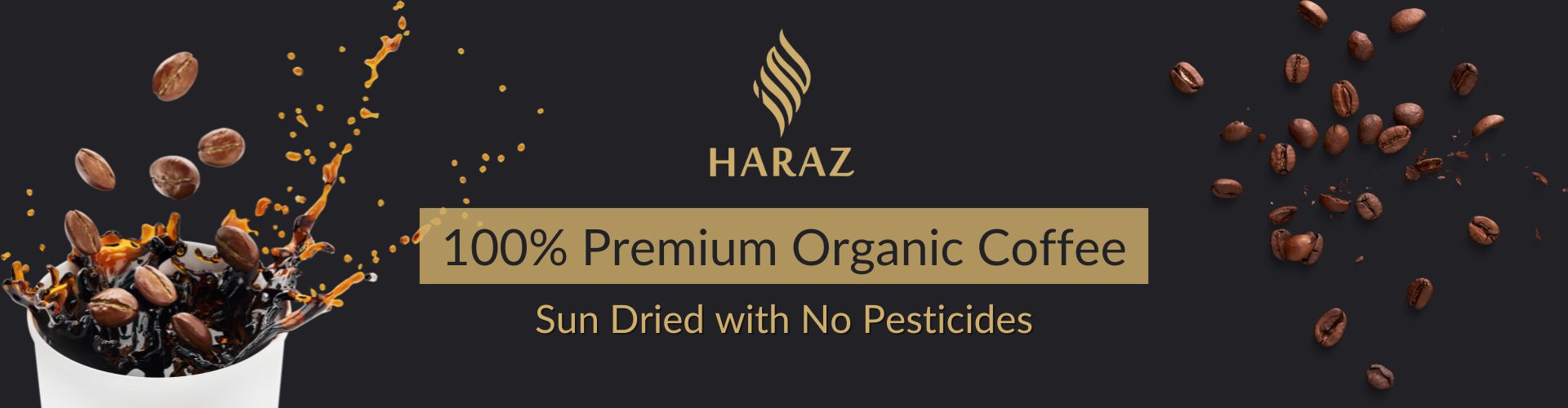 100% Premium Organic, sun dried with no pesticides coffee