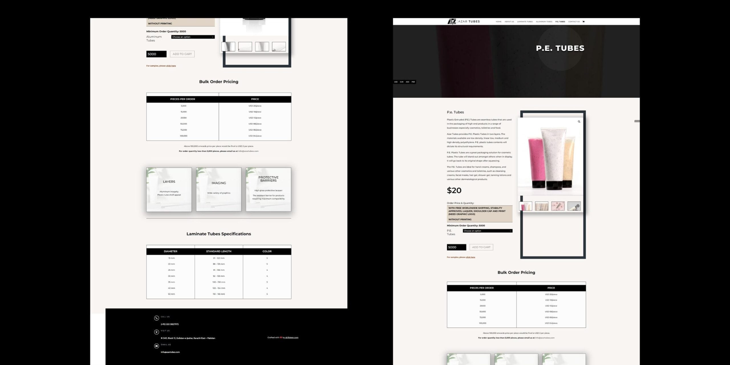 Azar Tubes main pages