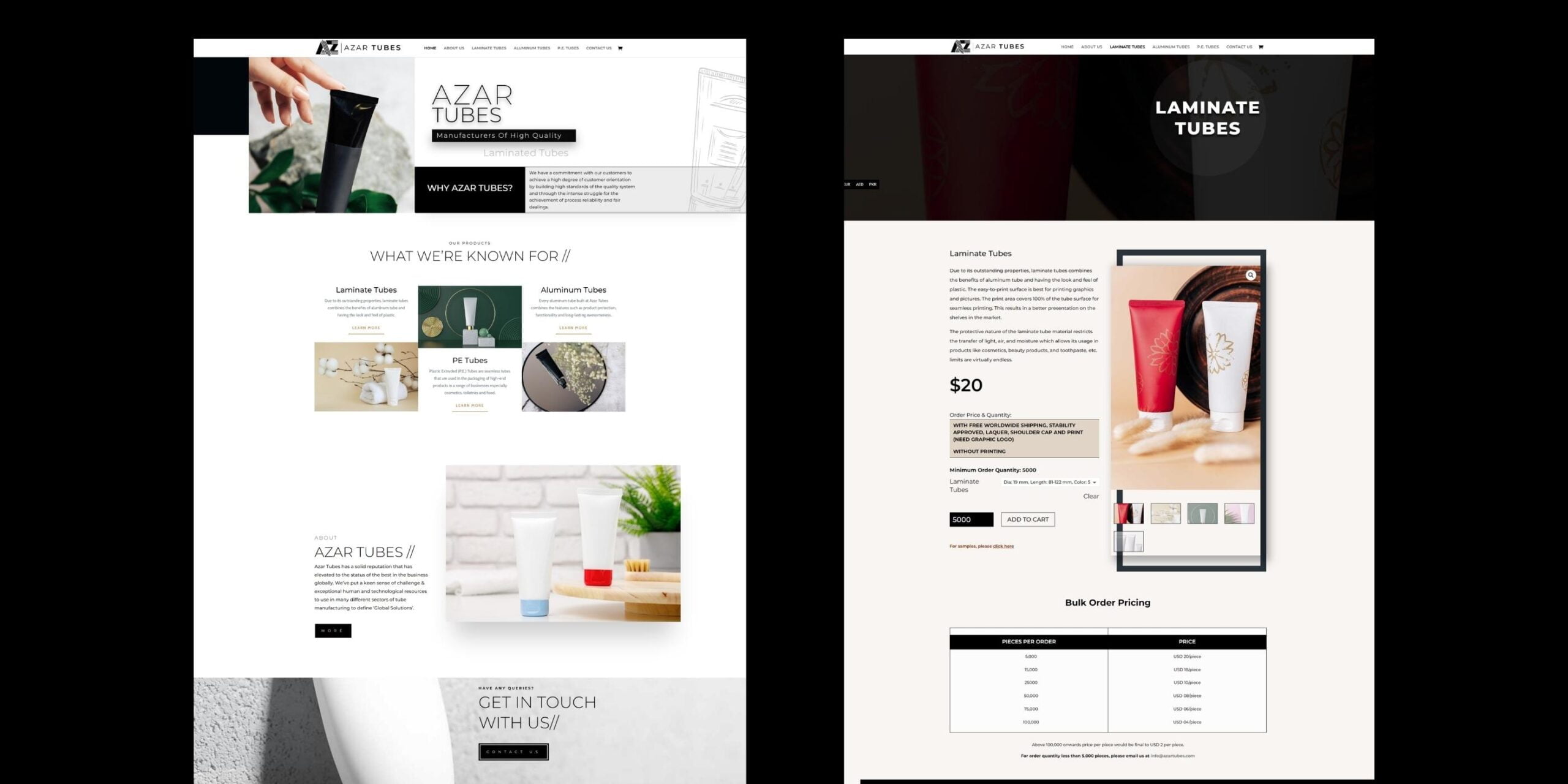 Azar Tubes main pages