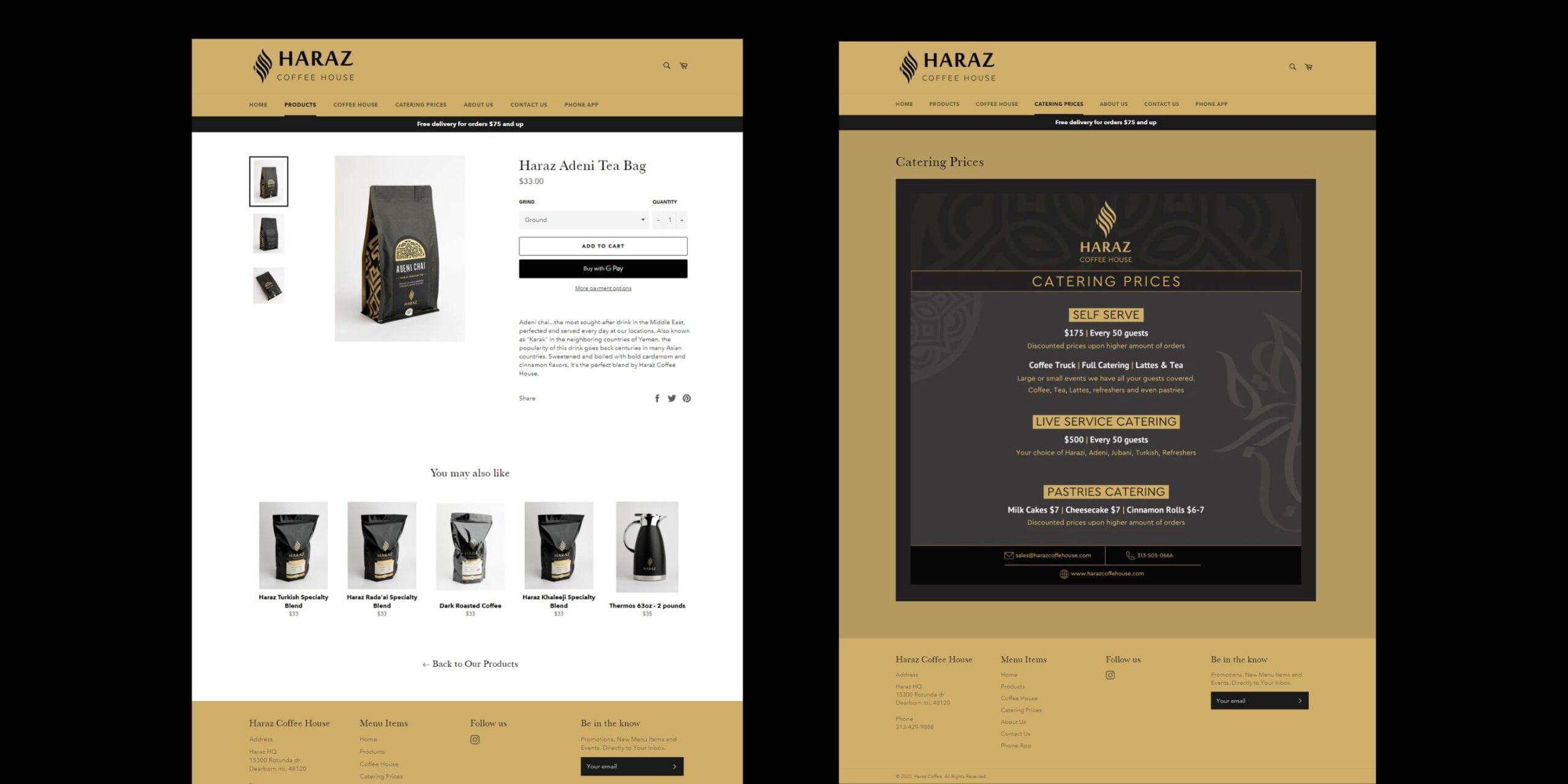 Haraz main pages-product